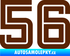 Samolepka Startovní číslo 56 typ 7 hnědá