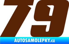Samolepka Startovní číslo 79 typ 6 hnědá