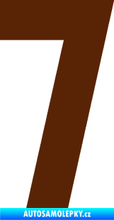 Samolepka Startovní číslo 7 hnědá