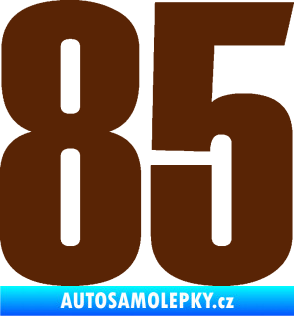 Samolepka Startovní číslo 85 typ 2     hnědá