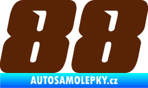 Samolepka Startovní číslo 88 typ 6 hnědá