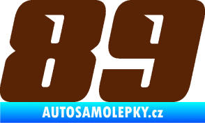 Samolepka Startovní číslo 89 typ 6 hnědá