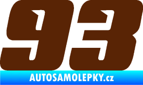 Samolepka Startovní číslo 93 typ 6 hnědá