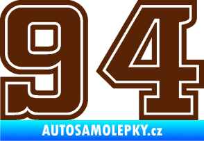 Samolepka Startovní číslo 94 typ 5 hnědá