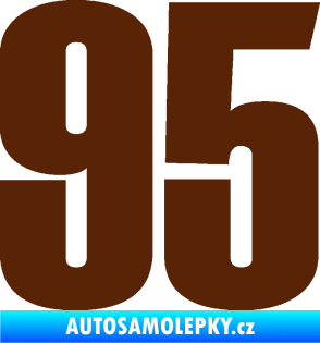 Samolepka Startovní číslo 95 typ 2     hnědá