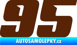 Samolepka Startovní číslo 95 typ 6 hnědá