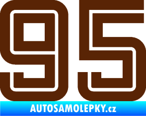 Samolepka Startovní číslo 95 typ 7 hnědá