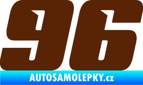 Samolepka Startovní číslo 96 typ 6 hnědá