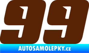 Samolepka Startovní číslo 99 typ 6 hnědá