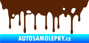 Samolepka Stékající skvrna 005 levá hnědá