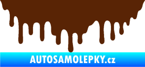 Samolepka Stékající skvrna 007 levá hnědá