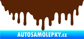 Samolepka Stékající skvrna 007 pravá hnědá