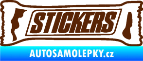 Samolepka Stickers nápis hnědá