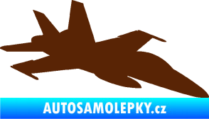 Samolepka Stíhací letoun 001 pravá hnědá