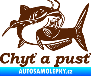 Samolepka Sumec 002 chyť a pusť pravá hnědá