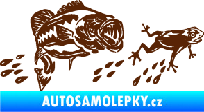 Samolepka Sumec 005 levá se žábou hnědá