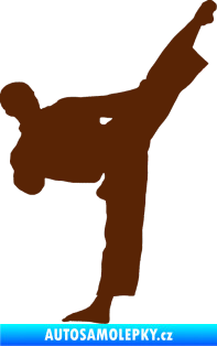 Samolepka Taekwondo 002 pravá hnědá