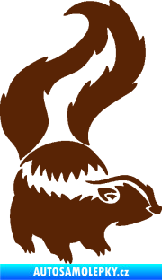 Samolepka Tchoř 002 pravá zvednutý ocas hnědá