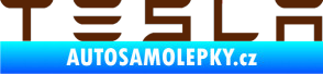 Samolepka Tesla - nápis hnědá