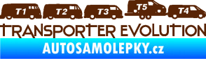 Samolepka Transporter evolution - pravá hnědá