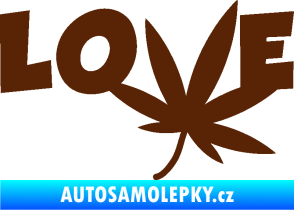 Samolepka Travka 005 love hnědá