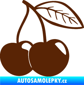 Samolepka Třešně 003 pravá hnědá