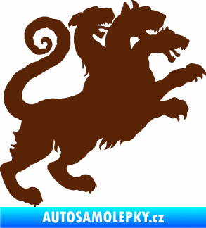 Samolepka Trojhlavý pes kerberos 002 pravá hnědá