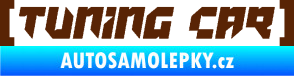 Samolepka Tuning car hnědá