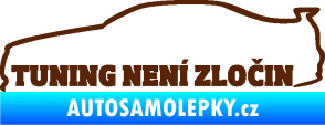 Samolepka Tuning není zločin 001 hnědá