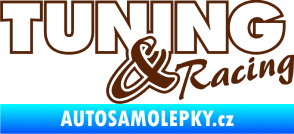 Samolepka Tuning racing obrys hnědá