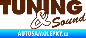 Samolepka Tuning sound hnědá