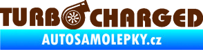 Samolepka Turbo charged nápis hnědá