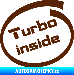 Samolepka Turbo inside hnědá