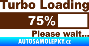 Samolepka Turbo loading hnědá