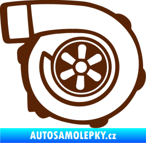 Samolepka Turbo silueta 001  pravá hnědá