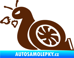 Samolepka Turbo šnek 001 levá hnědá