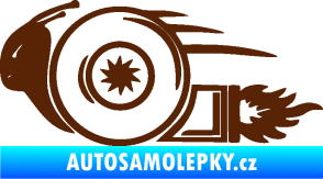 Samolepka Turbo šnek 002 levá hnědá