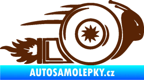 Samolepka Turbo šnek 002 pravá hnědá