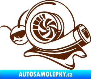 Samolepka Turbo šnek 004 levá hnědá