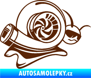 Samolepka Turbo šnek 004 pravá hnědá
