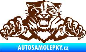 Samolepka Tygr 003 hnědá
