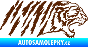 Samolepka Tygr 004 pravá hnědá