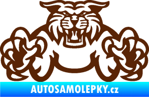 Samolepka Tygr 006 hnědá