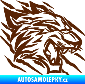Samolepka Tygr 012 pravá drápance hnědá