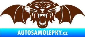 Samolepka Tygr s křídly hnědá