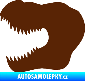 Samolepka Tyrannosaurus Rex lebka 001 levá hnědá