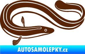 Samolepka Úhoř 001 pravá hnědá