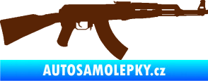 Samolepka Útočná puška AK 47 pravá hnědá