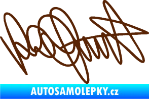 Samolepka Valentino Rossi podpis hnědá