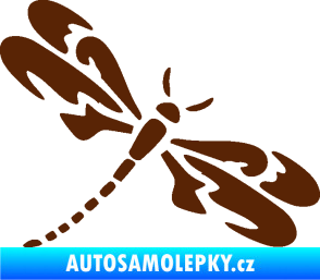 Samolepka Vážka 001 pravá hnědá